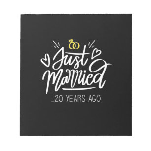 Bloc-note 20e anniversaire du Mariage