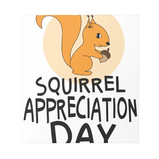 Bloc-note 21 janvier - Jour de l'Appréciation des écureuils (Devant)