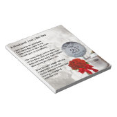 Bloc-note 25ème poème mariage du mari (Incliné)