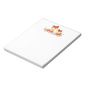 Bloc-note 2 mignons Petits Renards Rouges Aquarelle Design (Tourné)