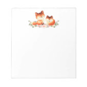 Bloc-note 2 mignons Petits Renards Rouges Aquarelle Design (Devant)