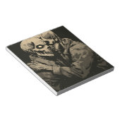 Bloc-note 2 zombies se serrant les uns les autres sur le blo (Incliné)