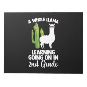 Bloc-note 2e Grade Teacher Kids Back To School Llam