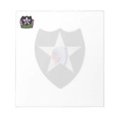 Bloc-note 2e timbre pour anciens combattants de la division (Devant)