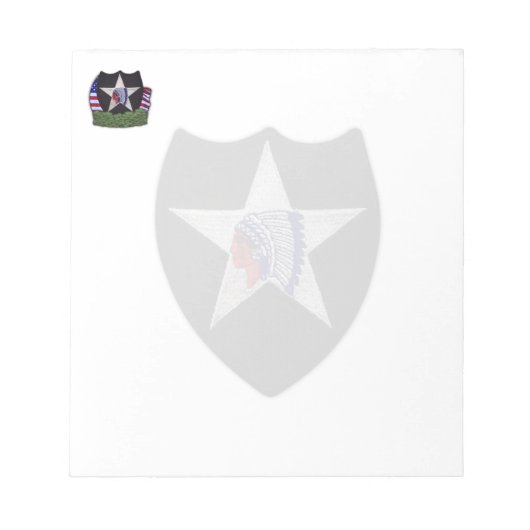 Bloc-note 2e timbre pour anciens combattants de la division (Devant)