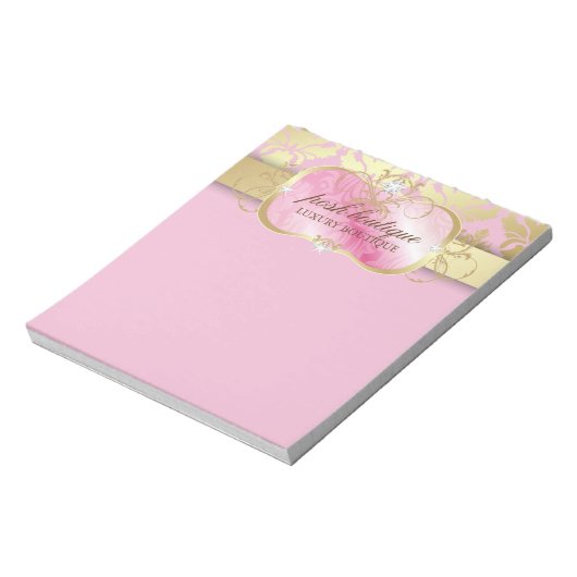 Bloc-note 311 Lavish Pink Platter Gold Damask (Tourné)