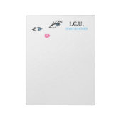 Bloc-note 311 Plaque de mémo bleue pour yeux privés (Tourné)