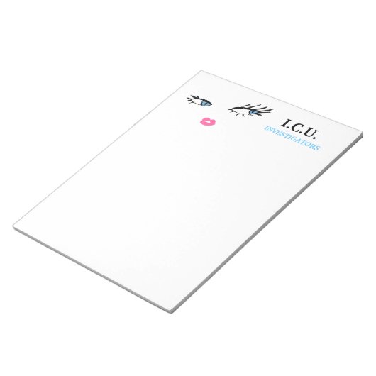 Bloc-note 311 Plaque de mémo bleue pour yeux privés (Incliné)