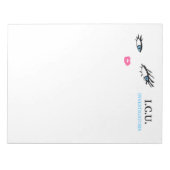 Bloc-note 311 Plaque de mémo bleue pour yeux privés (Devant)