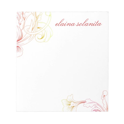 Bloc-note 311 Vivid Foliage Flare White (Devant)