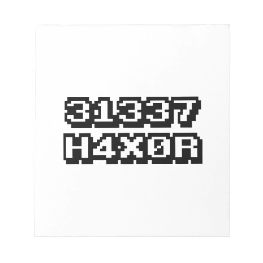 BLOC-NOTE 31337 H4X0R (Devant)