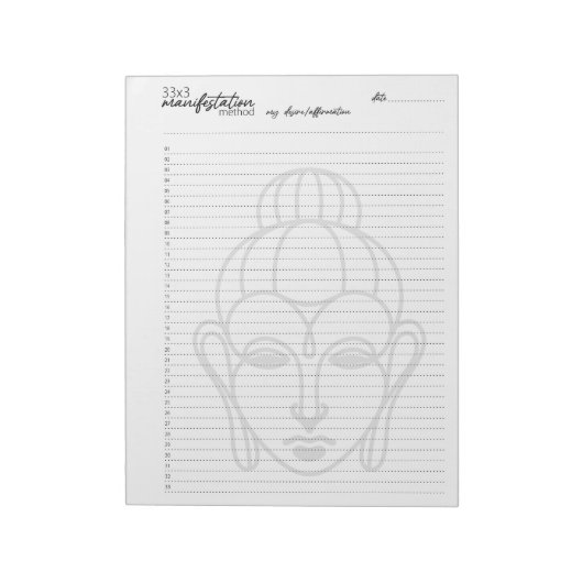 Bloc-note 33x3 Méthode de manifestation, Loi d'attraction (Tourné)