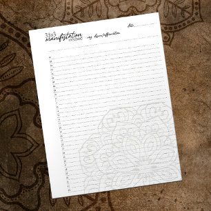 Bloc-note 33x3 Méthode de manifestation, Loi d'attraction