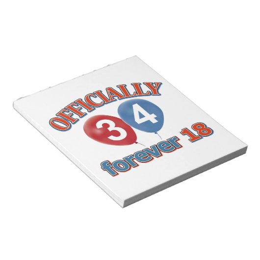 Bloc-note 34e anniversaire (Incliné)