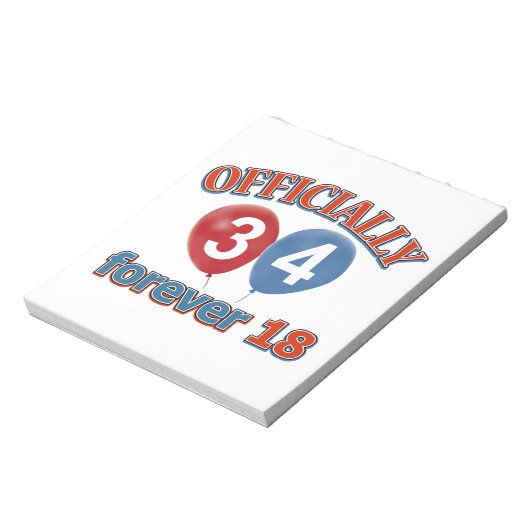 Bloc-note 34e anniversaire (Tourné)