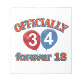 Bloc-note 34e anniversaire (Devant)