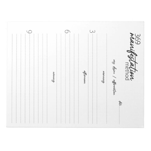 Bloc-note 369 Méthode de manifestation, Loi d'attraction (Devant)