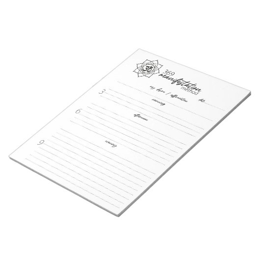 Bloc-note 369 Méthode de manifestation, Loi d'attraction (Incliné)