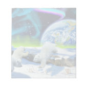 Bloc-note 3 cubes d'ours polaires jouant dans la neige - Art (Devant)