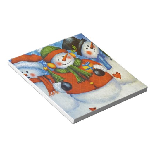 Bloc-note 3 Joyeux neigeurs (Incliné)
