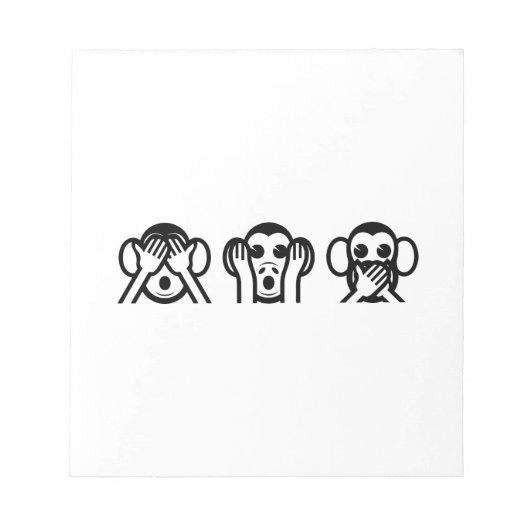 Bloc-note 3 Wise Monkeys Emoji (Devant)