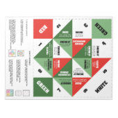 Bloc-note 40 Cootie Catcher Jeux - Odeurs de Noël (Devant)