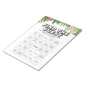 Bloc-note 40 feuilles de jeu de bingo pour trouver l'invité (Incliné)