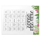 Bloc-note 40 Find the Guest Bingo Game Sheets (Devant)