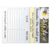 Bloc-note 40 pages - planificateur quotidien marguerite (Devant)