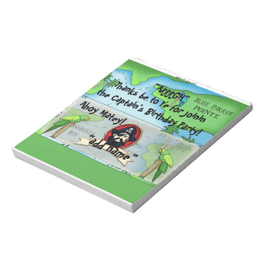 Bloc-note 40 Pirate Birthday Candy Bar Wrapper Party Faveur (Tourné)