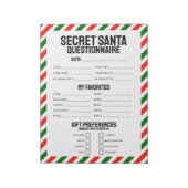 Bloc-note 40 Questionnaires secrets Père Noël (Tourné)