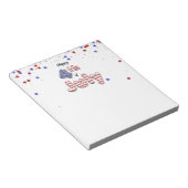 Bloc-note 4 juillet Ballons à huile Étoiles Bandes - Bloc-no (Incliné)