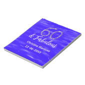Bloc-note 60 & fabuleux anniversaire bleu argent ajouter nom (Tourné)