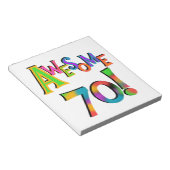 Bloc-note 70 superbes T-shirts et cadeaux d'anniversaire (Incliné)