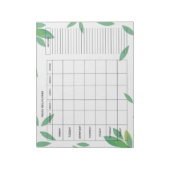 Bloc-note 7-Day Weekly Meal Planner – Fresh Green Design (Tourné)