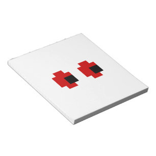 Bloc-note 8 bits Éffrayants yeux rouges