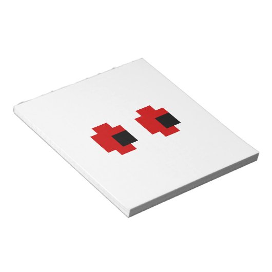 Bloc-note 8 bits Éffrayants yeux rouges (Incliné)