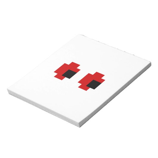 Bloc-note 8 bits Éffrayants yeux rouges (Tourné)