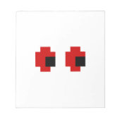 Bloc-note 8 bits Éffrayants yeux rouges (Devant)