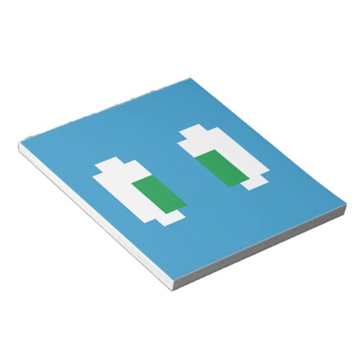 Bloc-note 8 Bits Pixel Manga Yeux verts (Incliné)
