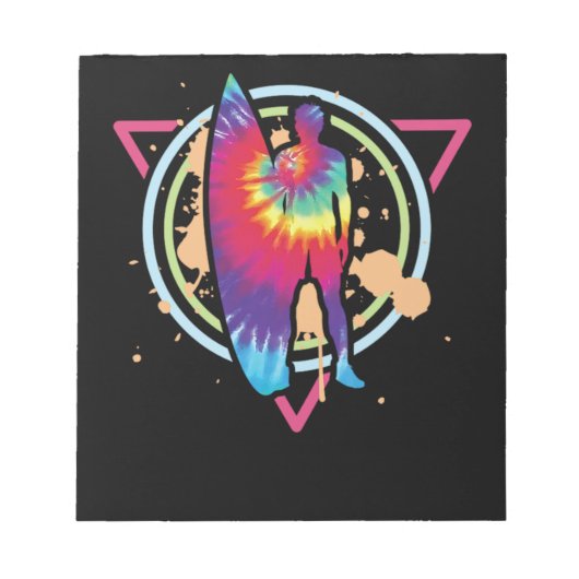 Bloc-note 92.Surfing Surfertie Dyévaporwave Surfer Ti (Devant)