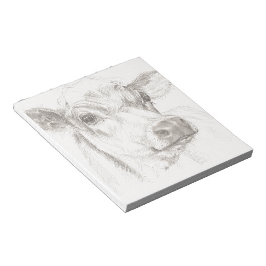 Bloc-note A drawing of a young cow (Incliné)