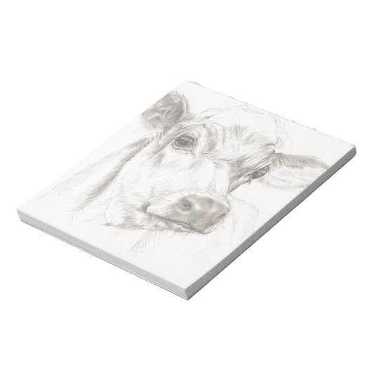 Bloc-note A drawing of a young cow (Tourné)