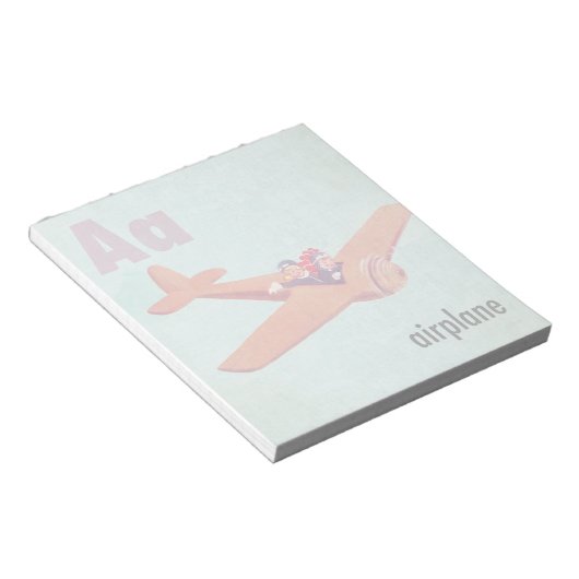 Bloc-note A est pour avion (Incliné)