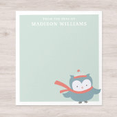 Bloc-note À Partir Du Bureau Du Nom Hivernal Chouette