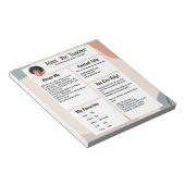 Bloc-note À propos de moi - Rencontrez l'enseignant (Incliné)