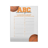Bloc-note ABC Baby Name Basketball Baby shower Pack de jeu (Tourné)