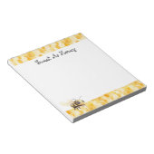 Bloc-note Abeille à miel jaune doré (Incliné)