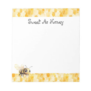 Bloc-note Abeille à miel jaune doré