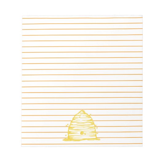 Bloc-note Abeille d'abeille à miel Abeille apiculteur orange (Devant)